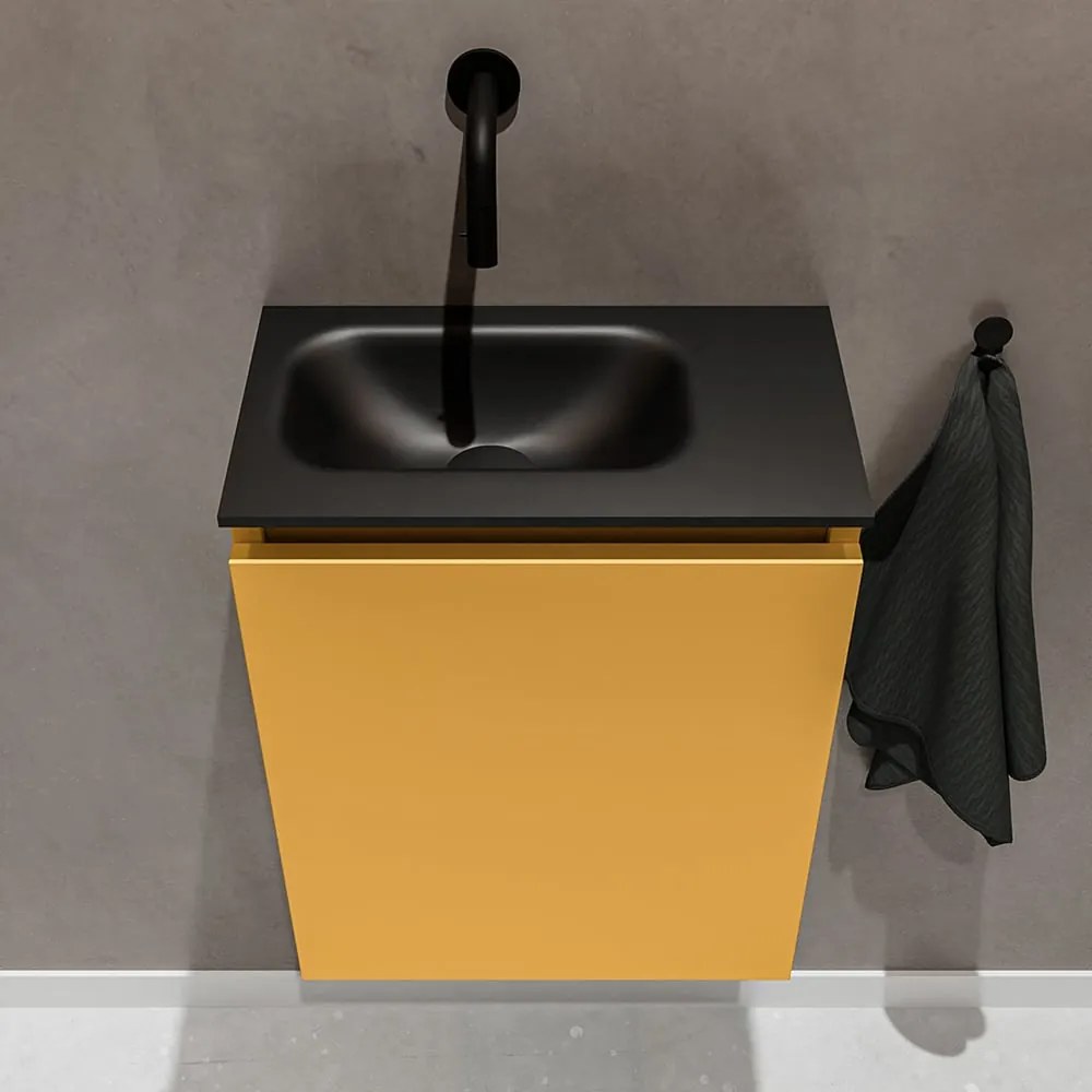 Mondiaz Ture 40cm toiletmeubel ocher met wastafel urban links geen kraangat