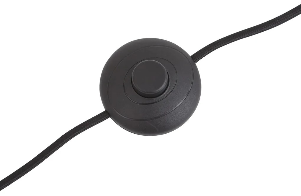 Smart vloerlamp zwart met smoke glas incl. Wifi A60 - Ana