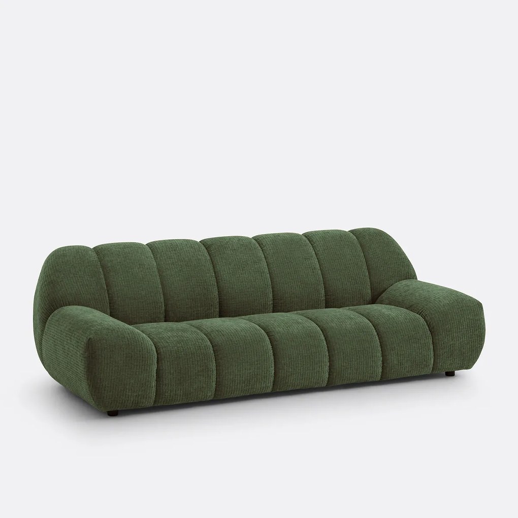 4-zitsbank van chenille fluweel met reliëf, Nuria