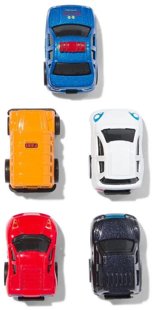 HEMA Metalen Race Autos - 5 Stuks