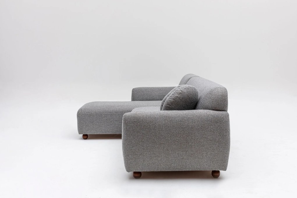 Hoekbank Eddy links bouclé | Atelier Del Sofa