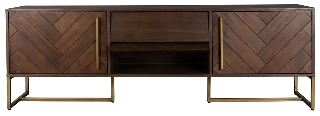Dutchbone Class Tv-meubel Visgraat Acacia Hout - 180x45x60cm.
