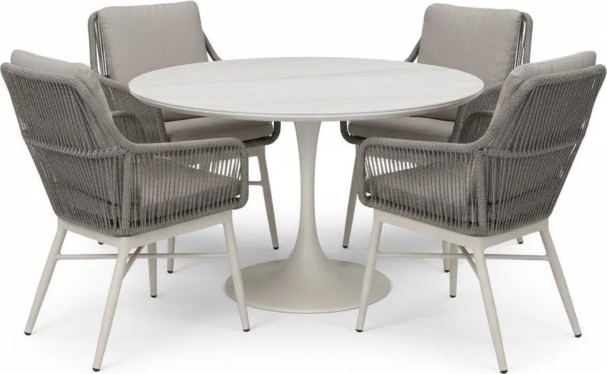 Tivoli Flair dining tuinset 120xH75cm 5-delig latte