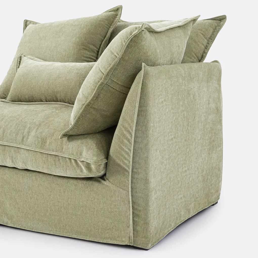 Longchair links, afneembare hoes, in gemêleerd polyester, ODNA
