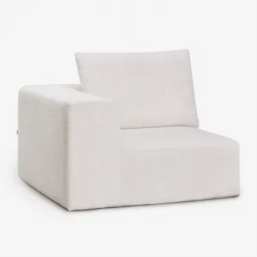 Hoekmodule Voor Modulaire Bank In Vacuüm Verpakte Chenille Norridge Chenille Crèmebeige - Sklum