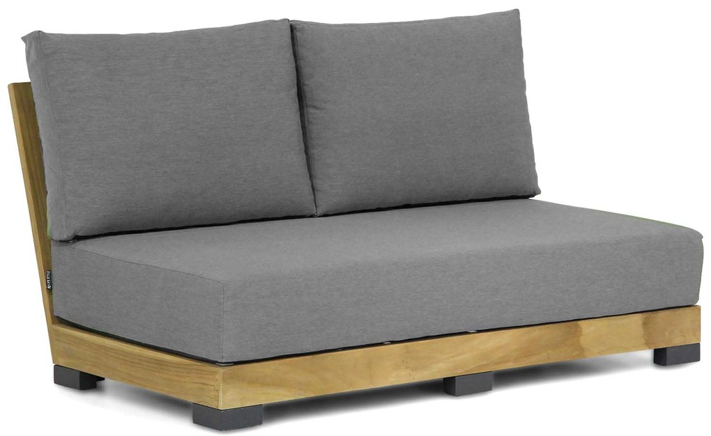 U-Vorm Loungeset 8 personen Teak Old teak greywash Lifestyle Garden Furniture Hilton/Brighton
