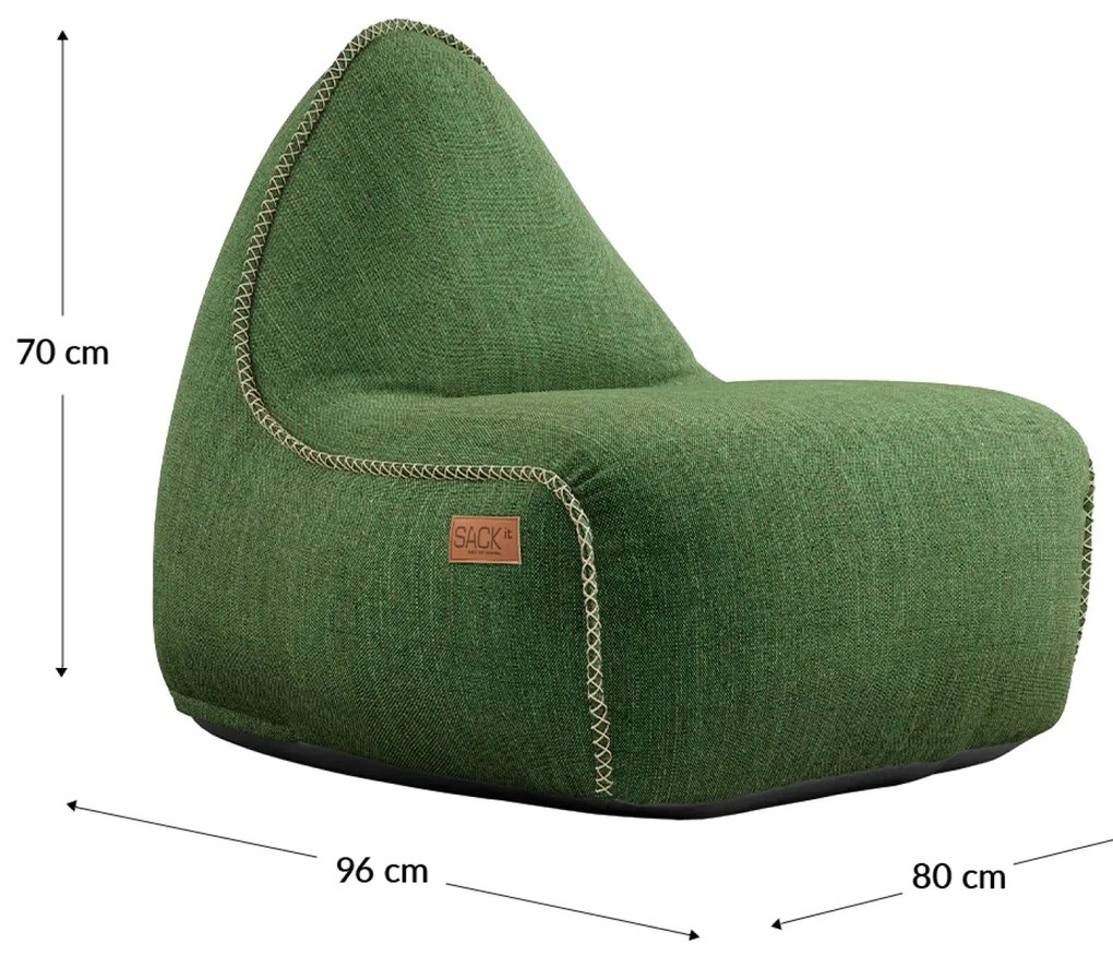 Cobana Lounge Stoel & Pouf Outdoor - Groen