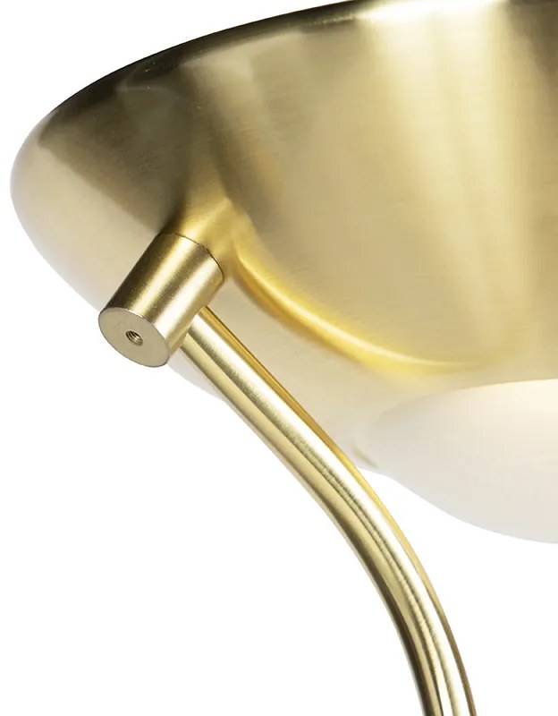 Vloerlamp goud met leeslamp incl. LED en dimmer - Diva 2