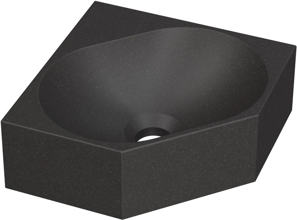 Saqu Tarvos Fontein 27x27x10 cm Quartz Zwart