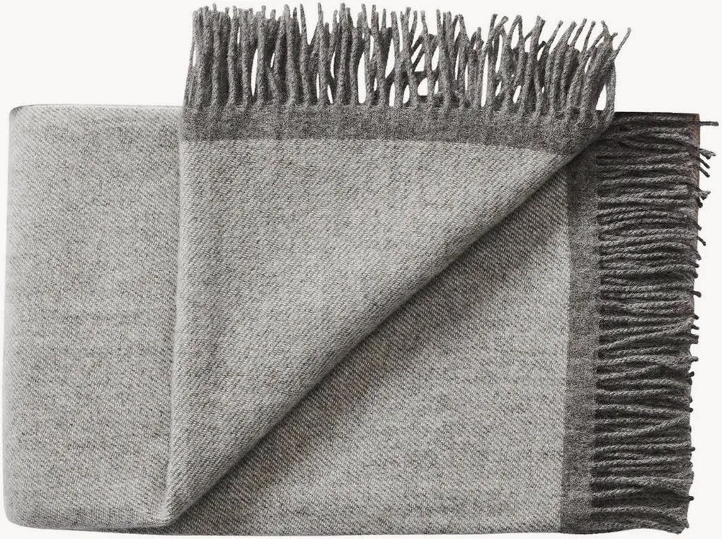 Wollen plaid Alrø met franjes