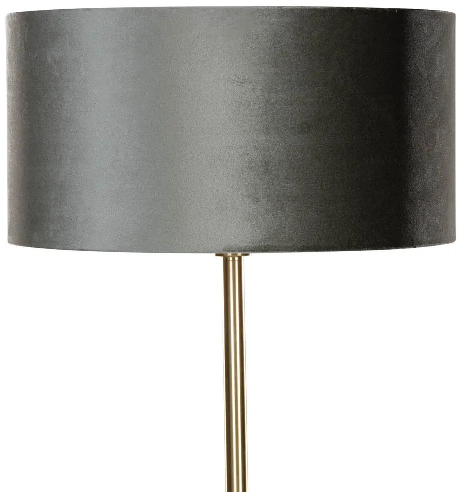 Vloerlamp messing met velours kap groen 50cm - Simplo Klassiek / Antiek E27 rond Binnenverlichting Lamp