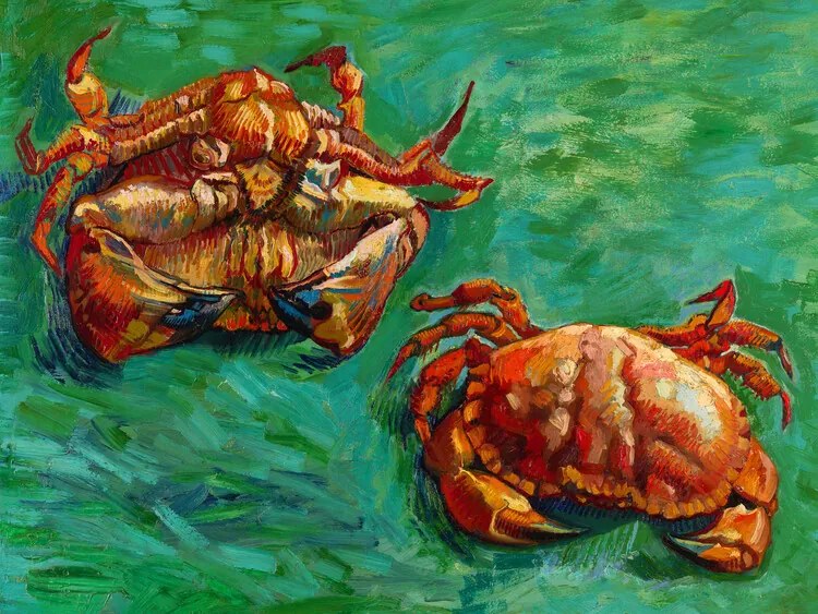 Kunstreproductie Two Crabs, Vincent van Gogh