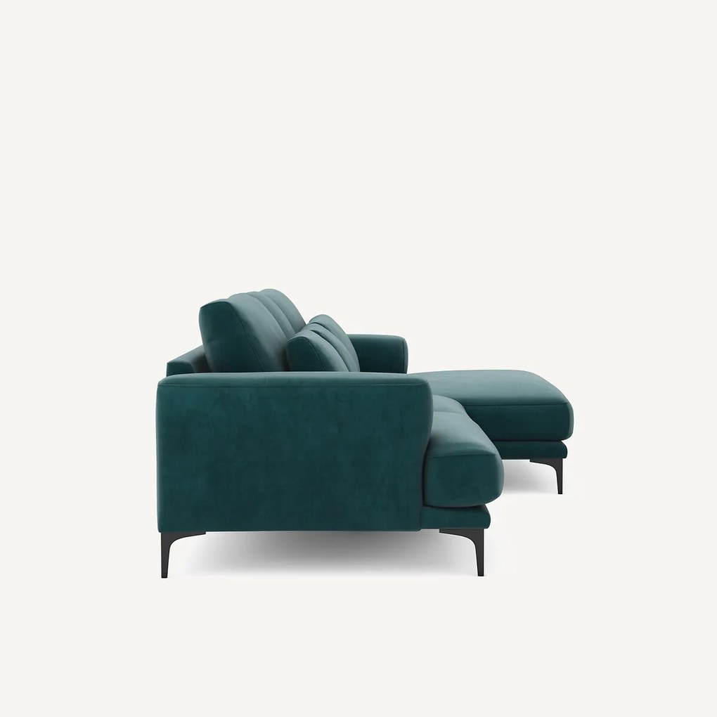 XL hoekbank rechts in fluweel, MARSILE