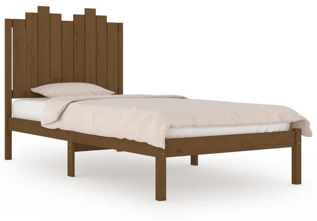 vidaXL Bedframe massief grenenhout honingbruin 90x190 cm 3FT Single