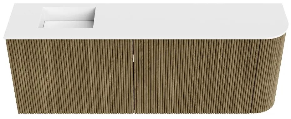 Mondiaz Joya 110cm toiletmeubel ronding rechts dusk met wastafel faye links zonder kraangat talc