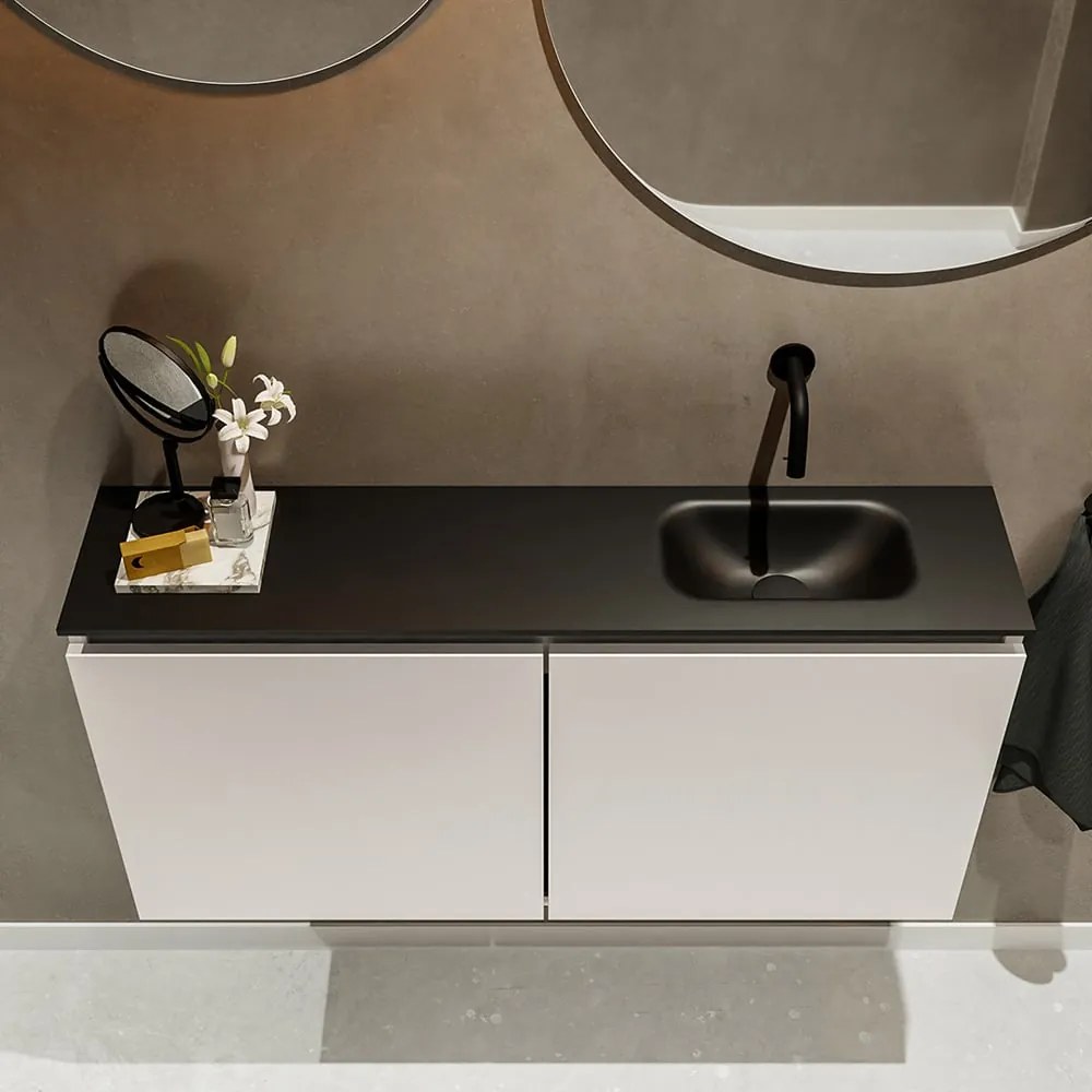 Mondiaz Ture 100cm toiletmeubel linen met wastafel urban rechts geen kraangat