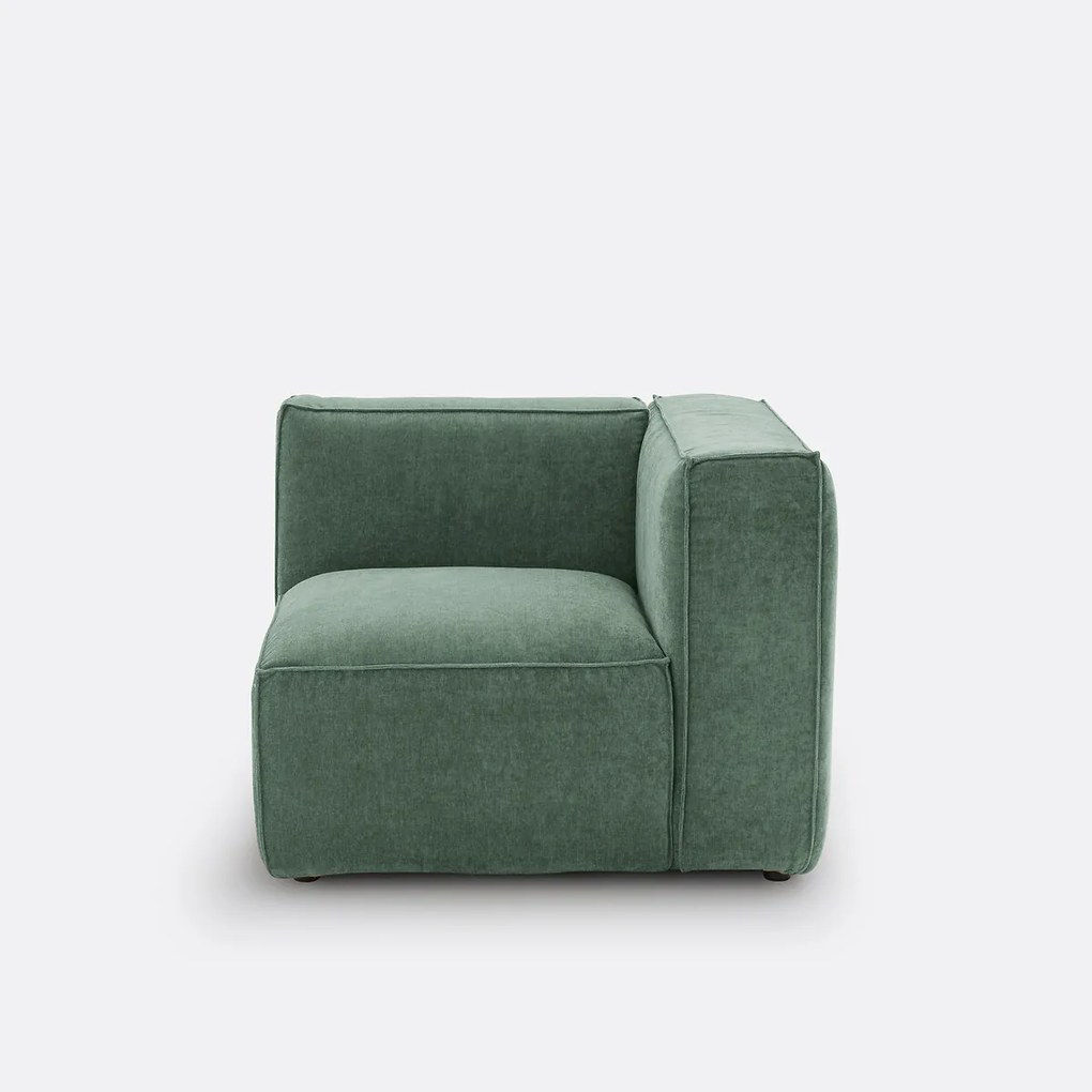 Modulaire hoekbank van getextureerd fluweel, Seven