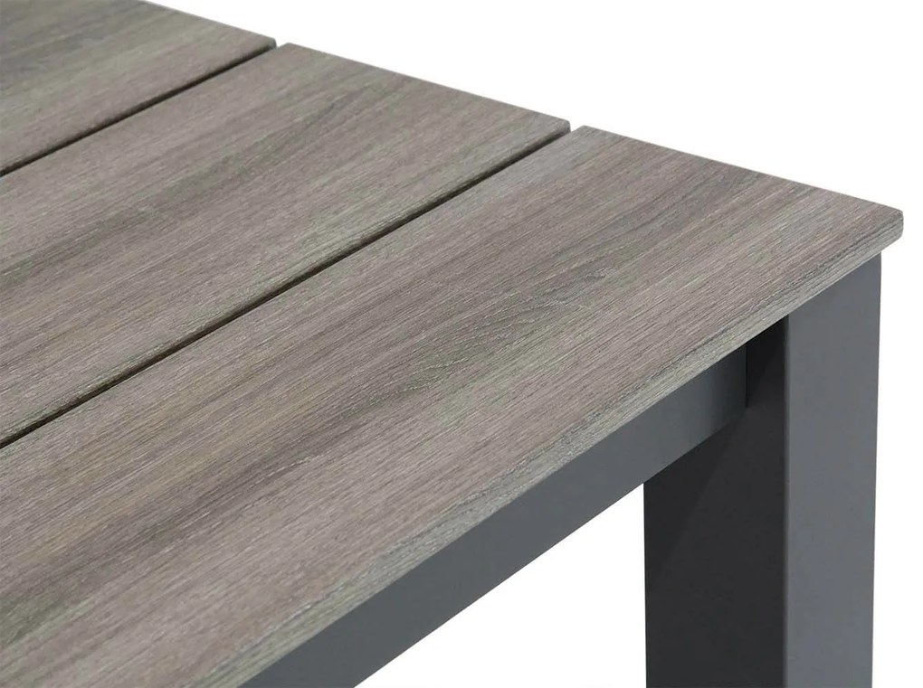 Dining Tuintafel rechthoekig 240 x 92 cm Aluminium/polywood Grijs Valley