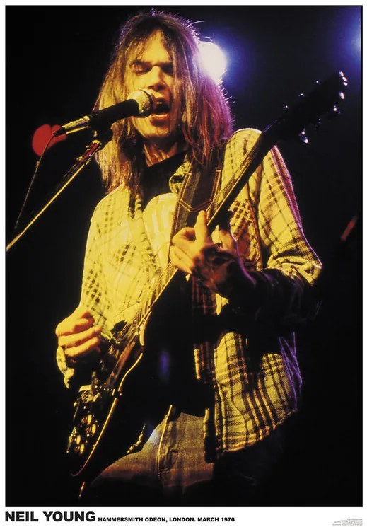 Poster Neil Young - Hammersmith Oden London 1976