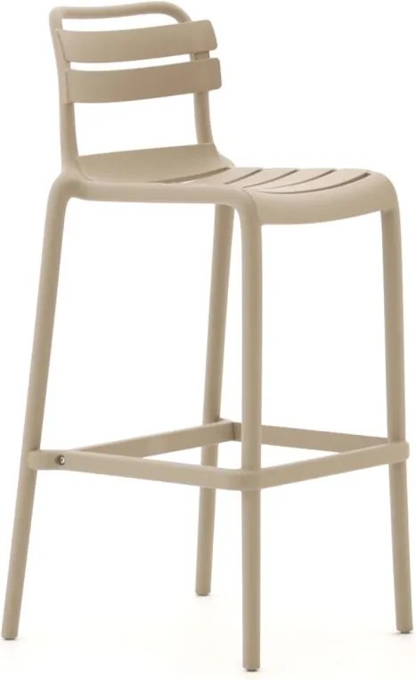 Barkruk tuin | Forza  Vico | Kunststof | Taupe | Tuinstoel | Kees Smit Tuinmeubelen