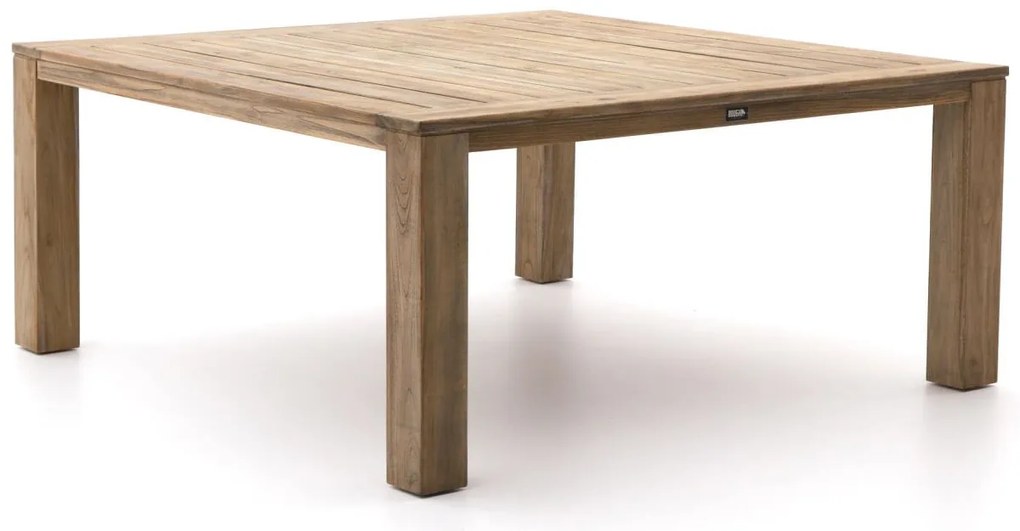 Tuin eettafel ROUGH | Vierkant  | Tuintafel Teakhout | 170x170cm | 8 personen | Kees Smit Tuinmeubelen