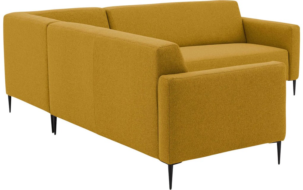 Goossens Key West geel, stof, 2,5-zits, modern design