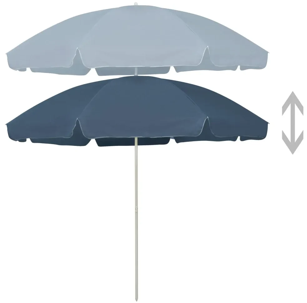 vidaXL Strandparasol 300 cm blauw