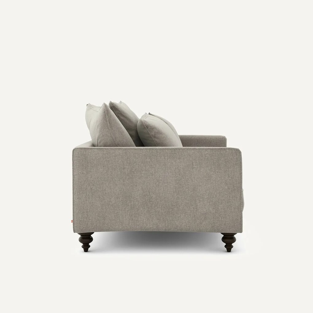 2-zits compacte bank in chenille fluweel, Lazare