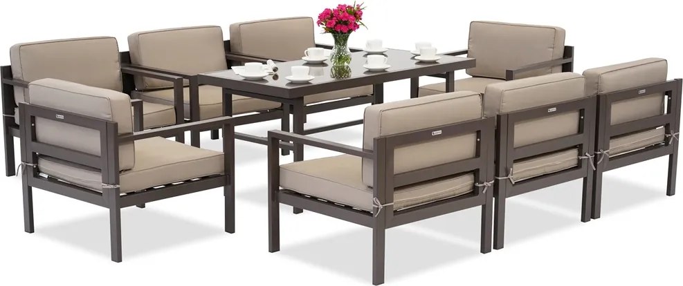 Tuinmeubelen Porto Premium 8 bruin van Garden Point