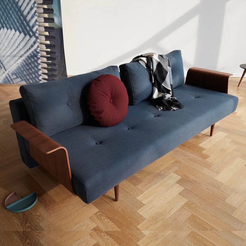 Innovation Living Recast Retro Slaapbank Met Walnoot Arm