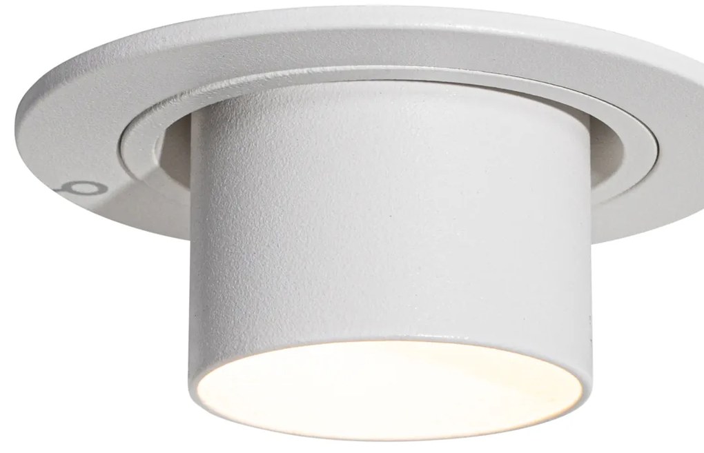 Set van 6 inbouwspots wit GU10 35mm rond kantelbaar - Installa Modern GU10 Binnenverlichting Lamp