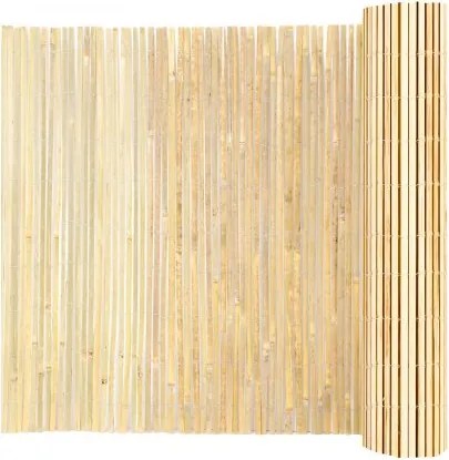 VEVOR Natuurlijke bamboe privacy schutting, milieuvriendelijke bamboe latten privacy schutting, 1,8 m H x 4,8 m L, decoratief bamboe privacy paneel voor tuin, achtertuin, balkon, terras, zwembad