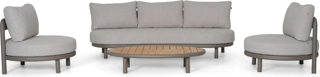Stoel en Bank Loungeset 5 personen Aluminium Taupe  Santika Furniture Santika