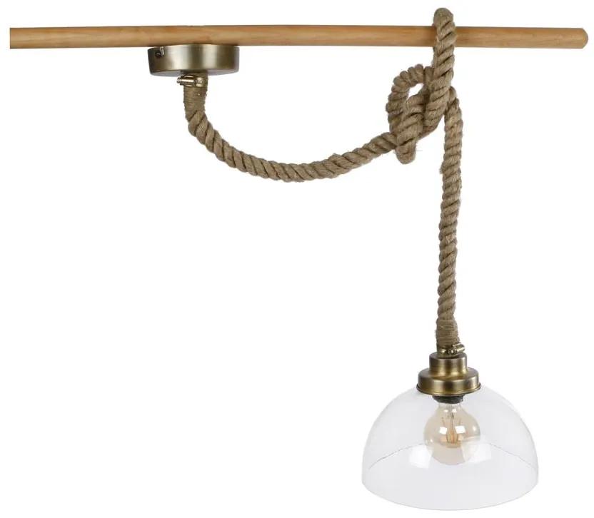 Hanglamp rond dik touw helder glas - Giga Meubel - Industrieel & robuust