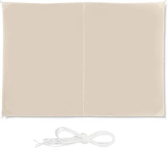 Schaduwdoek rechthoekig - zonnezeil - waterafstotend - uv-bestendig - beige 2 x 3 m