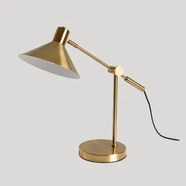 Draaibare Metalen Tafellamp Van Ijzer Clayt Goud - Sklum