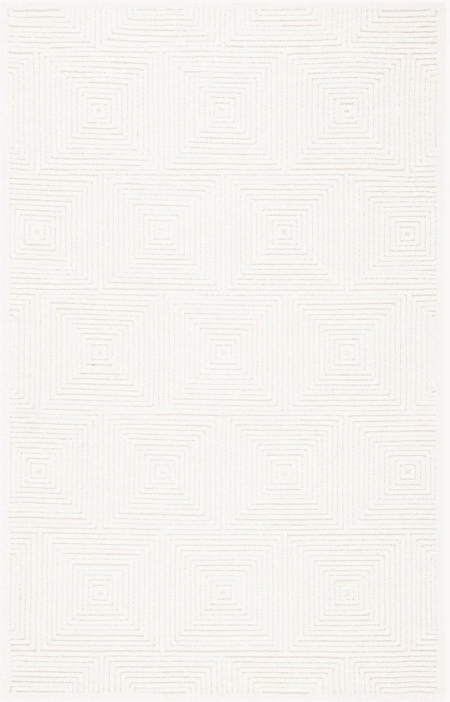 Handgetuft hoog-laag wollen vloerkleed Viviana