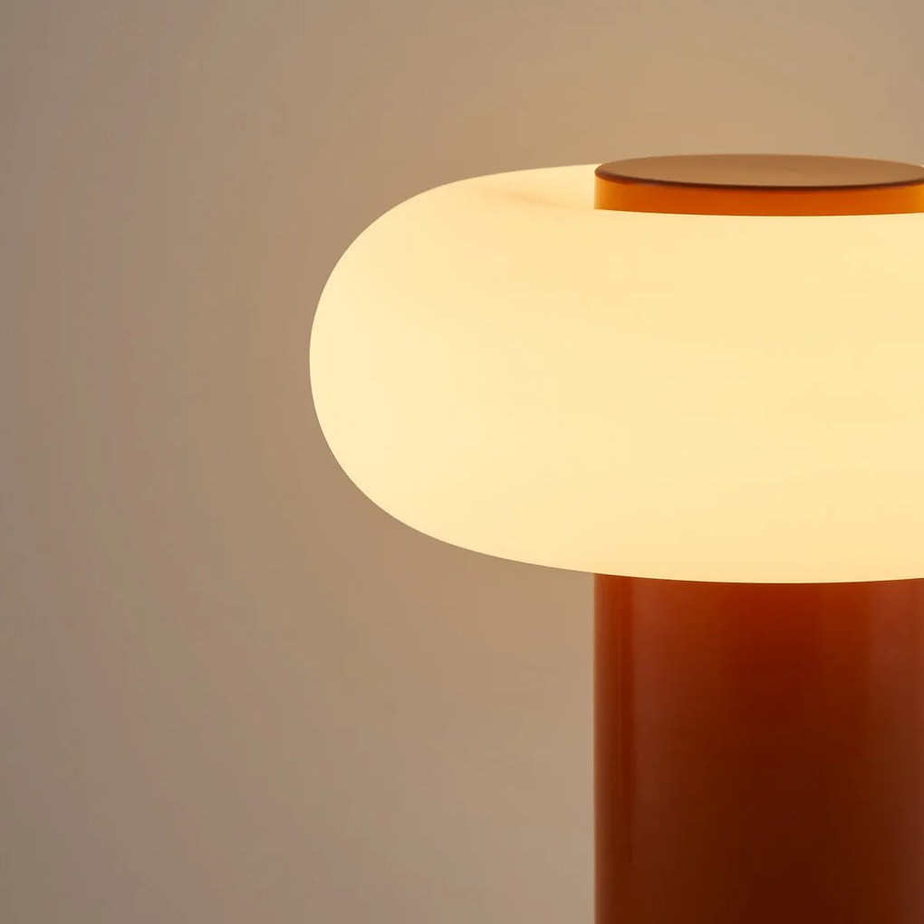 Tafellamp in ijzer en opaline H25,6 cm, Omer