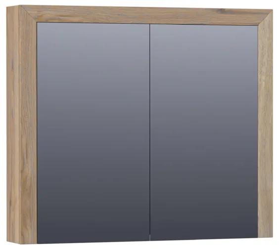 Saniclass Natural Wood spiegelkast 80x15x70cm Vintage Oak Massief Eiken 70541VOG