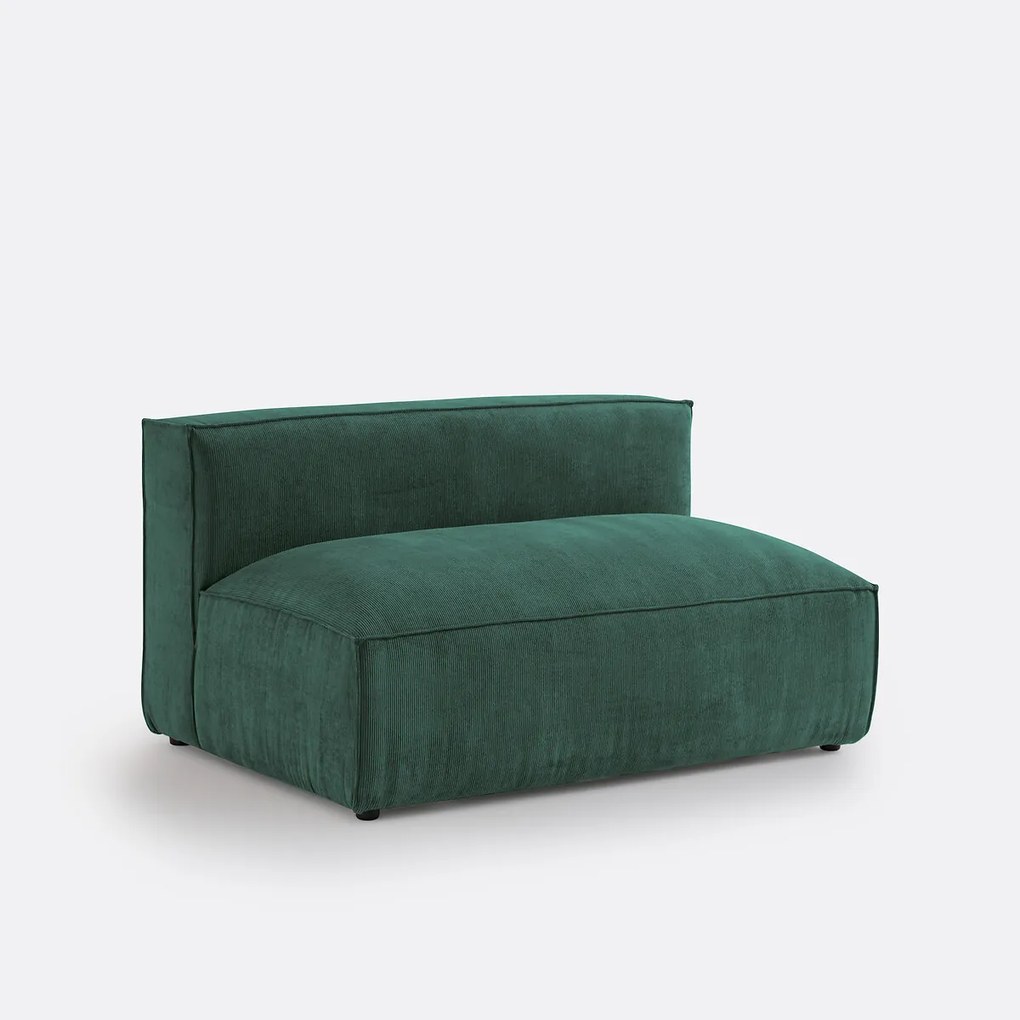 Element voor modulaire bank, 2-zit, in ribfluweel, Seven