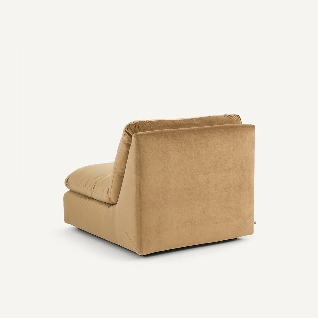 Modulaire fauteuil in linnen fluweel, GIULIANO