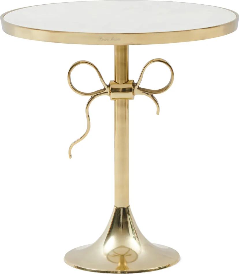 Rivièra Maison - Pretty Bow End Table Soft Gold - Kleur: goud