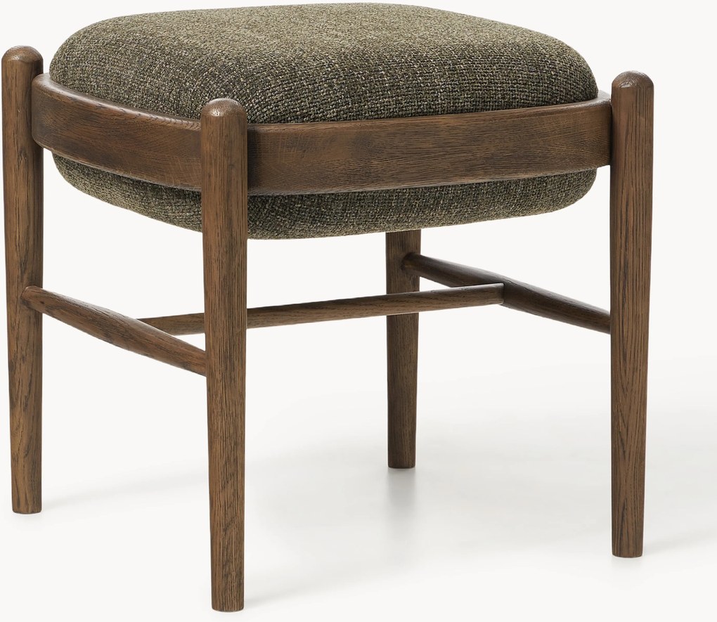 Gestoffeerde kruk Imara van eikenhout