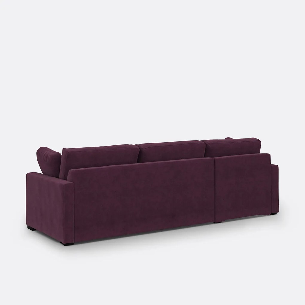 Hoekbank, omvormbaar, 4-zits, fluweel, Comfort Bultex®, TIMOR