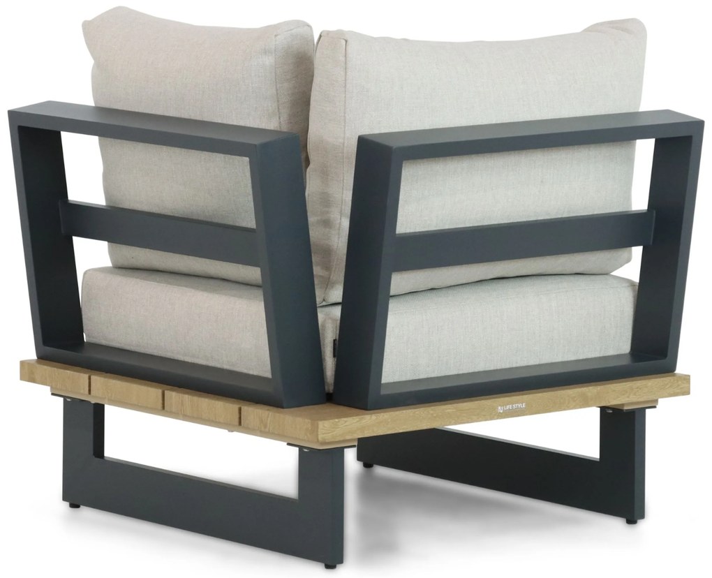 Hoek loungeset 5 personen Aluminium Grijs Lifestyle Garden Furniture Azzurro