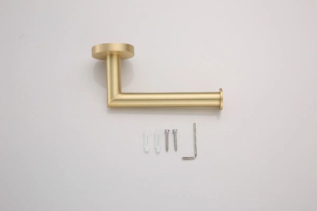 Saniclear Brass toiletrolhouder geborsteld messing mat goud