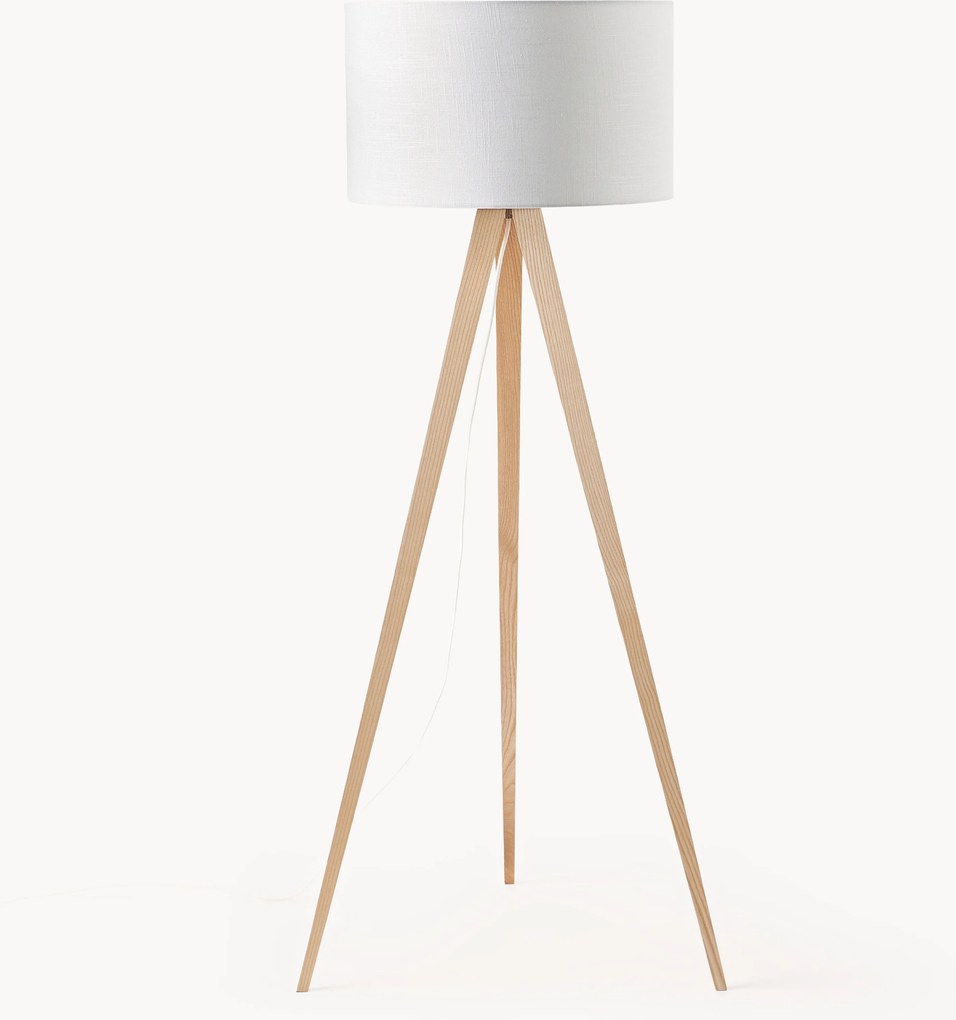 Tripod vloerlamp Jake van massief hout