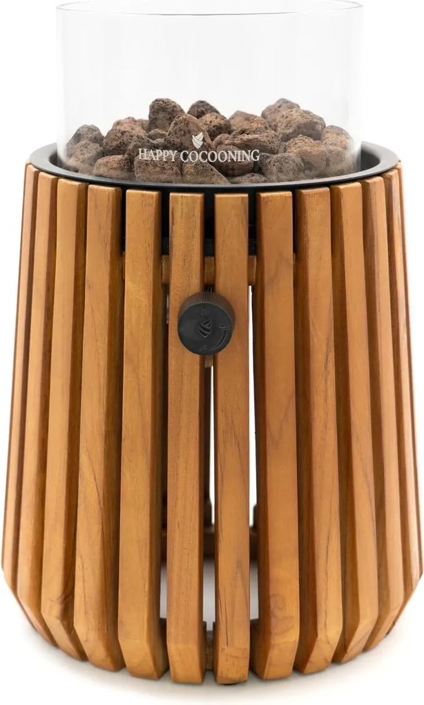Happy Cocooning Lumi Lagune tafelbrander - Teak - Ø 21x37 cm