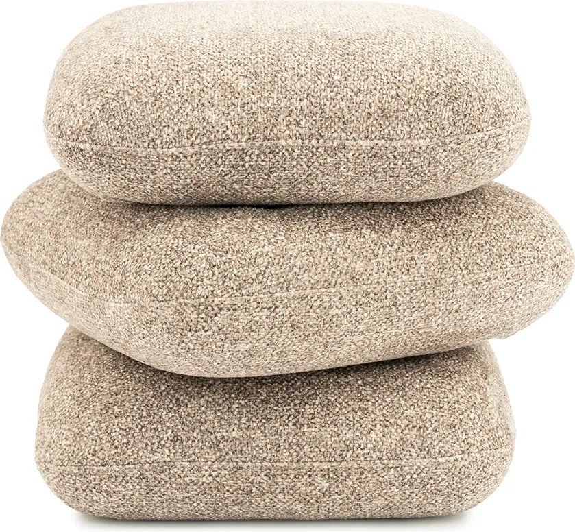 By-Boo Pillowscape Gestapelde Poef Taupe