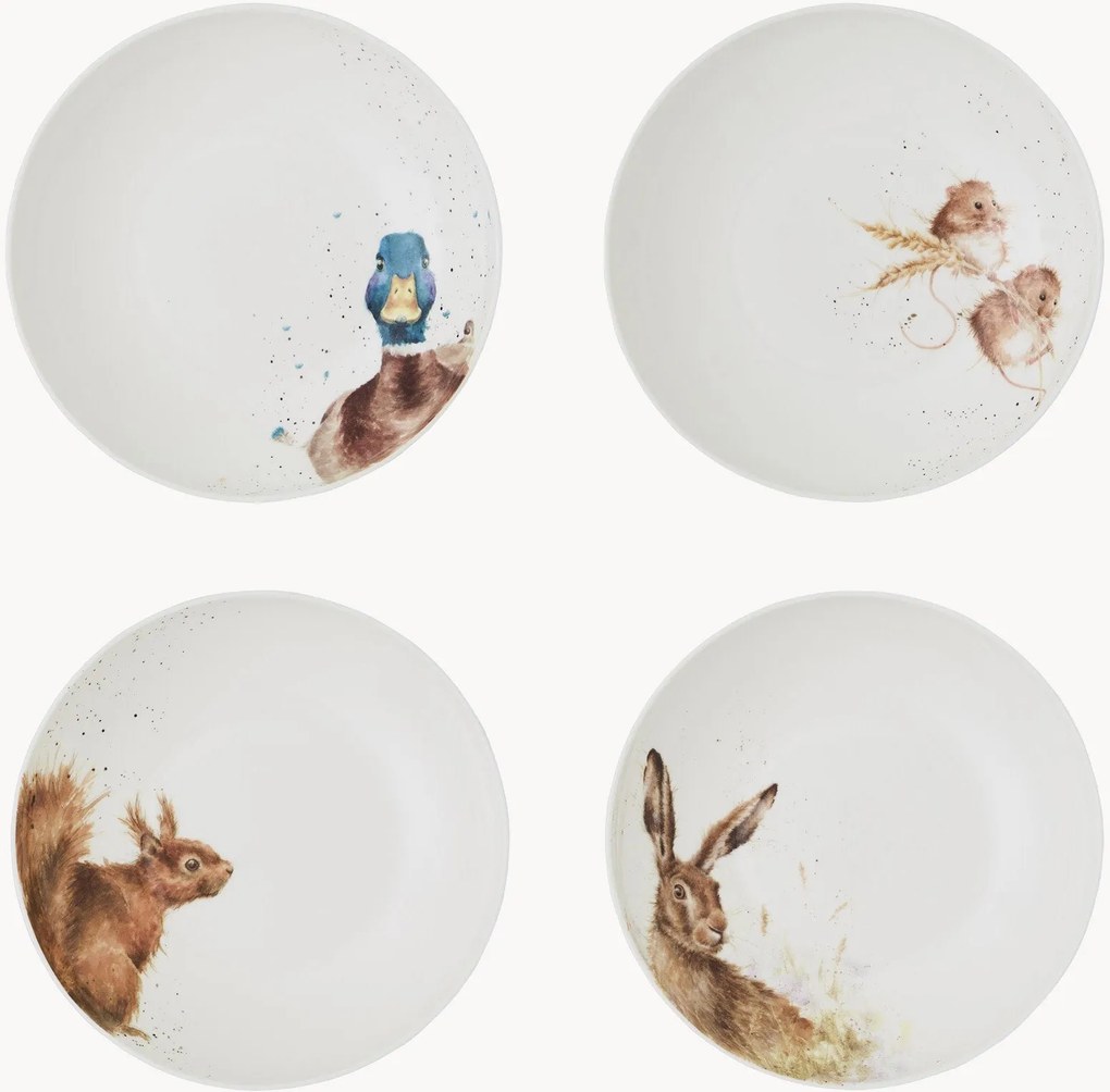Fine Bone China pastaborden Royal Worcester, 4-delig